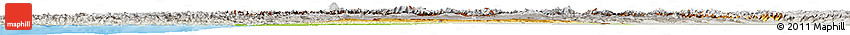 Physical Horizon Map of Georgia, lighten, semi-desaturated, land only