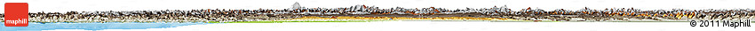 Physical Horizon Map of Georgia, semi-desaturated, land only