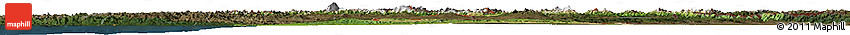 Satellite Horizon Map of Georgia, darken