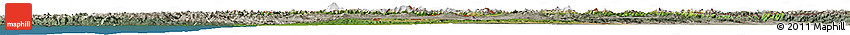 Satellite Horizon Map of Georgia, semi-desaturated, land only