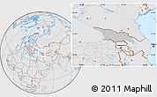 Gray Location Map of Georgia, lighten, desaturated