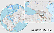 Gray Location Map of Georgia, lighten, semi-desaturated, land only