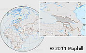 Gray Location Map of Georgia, lighten, semi-desaturated