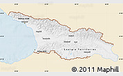 Classic Style Map of Georgia, single color outside