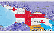 Flag Map of Georgia, political shades outside