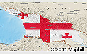 Flag Map of Georgia, shaded relief outside
