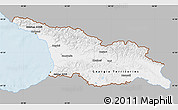 Gray Map of Georgia, single color outside