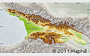 Physical Map of Georgia, lighten, semi-desaturated