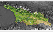 Satellite Map of Georgia, darken, desaturated