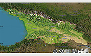 Satellite Map of Georgia, darken, land only