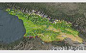 Satellite Map of Georgia, darken, semi-desaturated