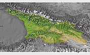 Satellite Map of Georgia, desaturated