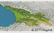 Satellite Map of Georgia, lighten, semi-desaturated, land only