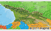 Satellite Map of Georgia, political outside