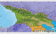 Satellite Map of Georgia, political shades outside