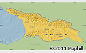 Savanna Style Map of Georgia, single color outside