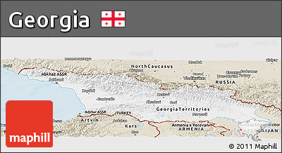 Classic Style Panoramic Map of Georgia