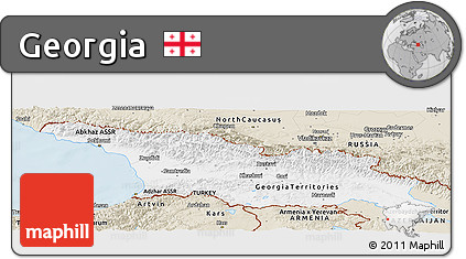 Classic Style Panoramic Map of Georgia