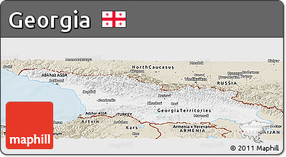 Classic Style Panoramic Map of Georgia