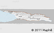 Gray Panoramic Map of Georgia, single color outside