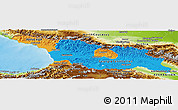 Political Panoramic Map of Georgia, physical outside