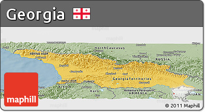 Savanna Style Panoramic Map of Georgia