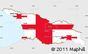 Flag Simple Map of Georgia, single color outside, flag rotated