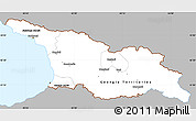 Gray Simple Map of Georgia, single color outside