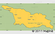 Savanna Style Simple Map of Georgia, cropped outside