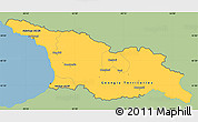 Savanna Style Simple Map of Georgia, single color outside