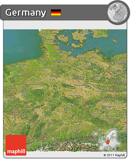Satellite 3D Map of Germany
