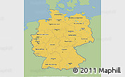 Savanna Style 3D Map of Germany, single color outside