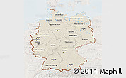 Shaded Relief 3D Map of Germany, lighten