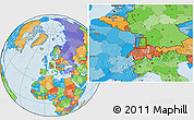 Political Location Map of Freiburg