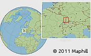 Savanna Style Location Map of Freiburg