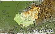 Physical 3D Map of Lörrach, darken