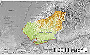 Physical 3D Map of Lörrach, desaturated