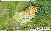 Physical 3D Map of Lörrach, satellite outside