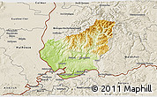 Physical 3D Map of Lörrach, shaded relief outside