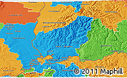 Political 3D Map of Lörrach