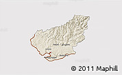 Shaded Relief 3D Map of Lörrach, cropped outside