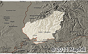 Shaded Relief 3D Map of Lörrach, darken