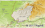 Shaded Relief 3D Map of Lörrach, physical outside