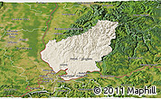 Shaded Relief 3D Map of Lörrach, satellite outside
