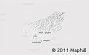 Silver Style 3D Map of Lörrach, single color outside