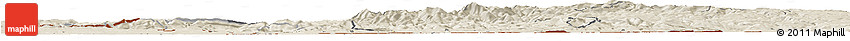 Shaded Relief Horizon Map of Lörrach
