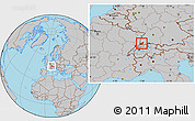 Gray Location Map of Lörrach