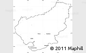 Blank Simple Map of Lörrach, cropped outside