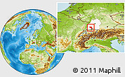 Physical Location Map of Schwarzwald-Baar-Kreis, highlighted grandparent region