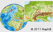 Physical Location Map of Schwarzwald-Baar-Kreis, highlighted parent region